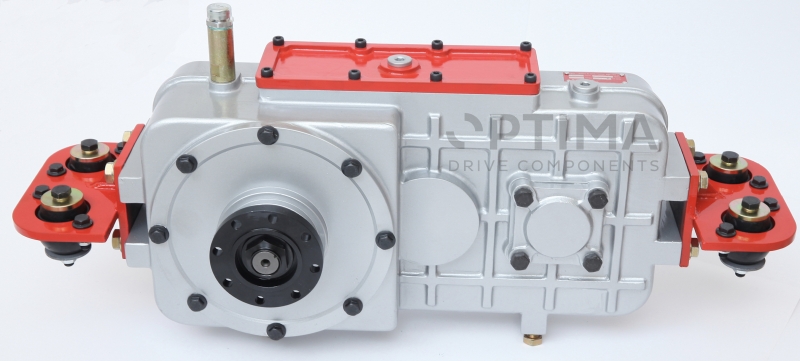 Multi-Purpose Reduction gearbox, Reduction gearbox with internal Clutch System, RPM increaser, RPM Decreaser, speed up gearbox, hot shift PTO, reduction gearbox for trucks, distributor gears, Optima Drives