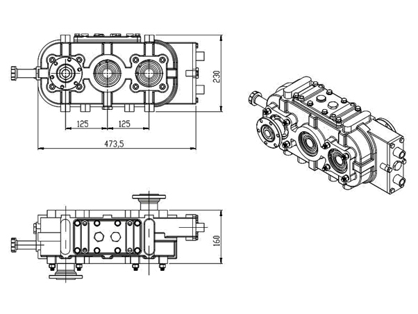 increasing gearbox, reduction gearbox, speed increaser, reducer, RPM increaser, Reducteur, Parallel-shaft gear reducer, Parallel gearbox, Katsa, speed up gearbox,