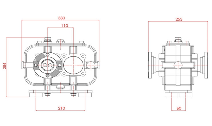 reduction gearbox, speed increaser, reducer, RPM increaser, Reducteur, Parallel-shaft gear reducer, PARALLEL GEARBOX,