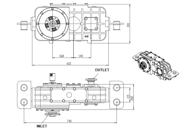 Multi-Purpose Reduction gearbox, Reduction gearbox with internal Clutch System, RPM increaser, RPM Decreaser, speed up gearbox,
